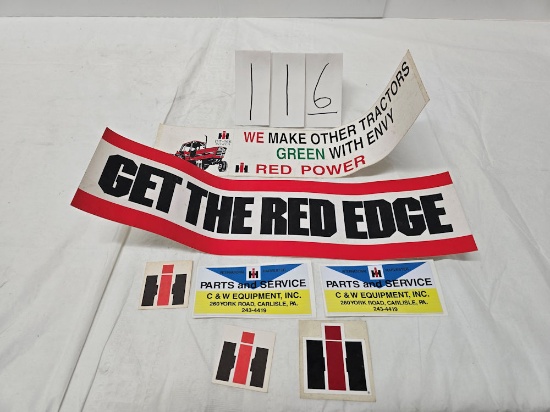 Set of decals 3 IH 2 Parts and Services C & W 1 Get the Red Edge and 1 Red Power