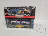 2 racing cars Ertl American Muscle ACDelco Chevrolet and Family channel Thunderbird Collector's edit