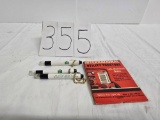International Utility tractors match book with matches and 3 IH lighted keychains
