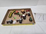 Set of 10 tractors and implements 1/64 scale