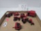 Set of 8 pieces IH tractors and implement toys Ertl