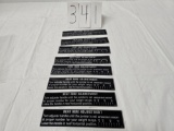 8 seat ride adjustment decals