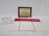 6 IH geared for growth blank charts and IH Progressive Dealer SS Spicer 1963/1994 Key Dealer Plaque