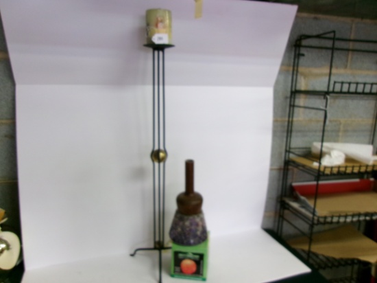 Candle Holder With Misc Items