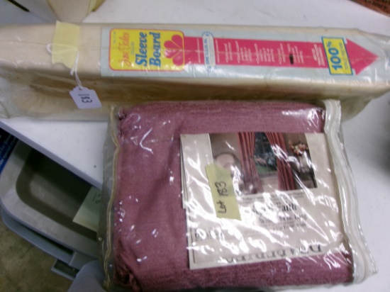Sleeve Board And Pink Curtains