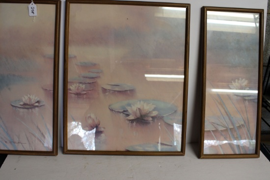 3 Pc Lily Pad Wall Art