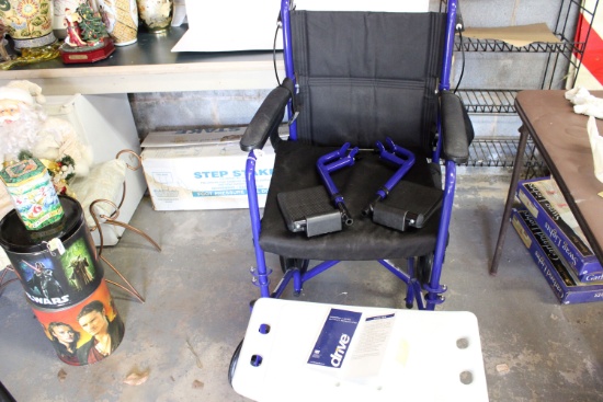Drive Wheelchair W Shower Foot Stool