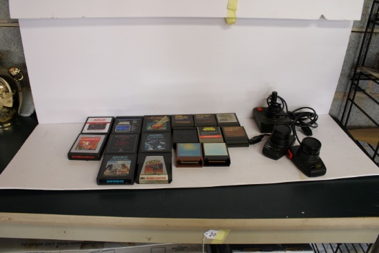 Atari Game Bundle With Joystick & Paddle
