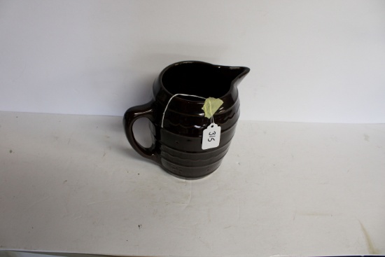 Vintage Marcrest Brown Drip Daisy & Dot Pitcher