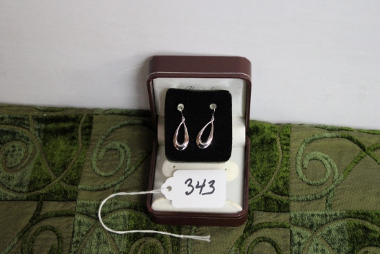 Stamped Zz .585 Teardrop Earrings