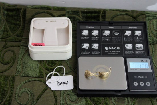 14k Yellow Gold Earrings 1.06 Grams