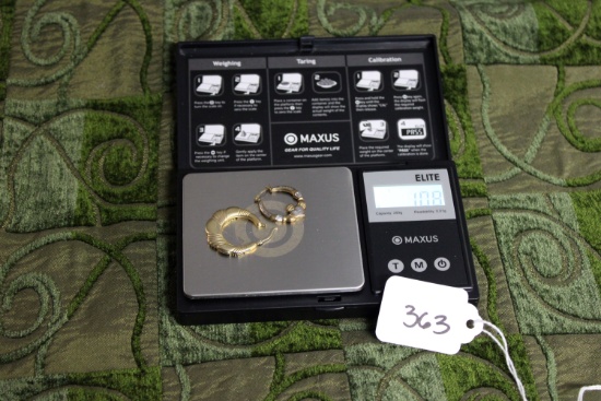 1.08 Grams 14k Gold Non Matching Earrings