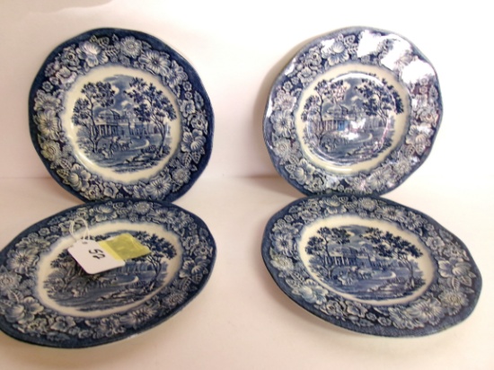 Liberty Blue Staffordshire England Plates