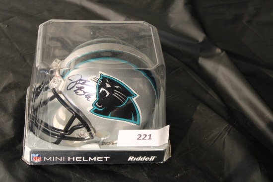 Carolina Panther Mini Helmet signed John Beason
