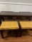 Vintage Ethan Allen Sofa Table and Matching Stools