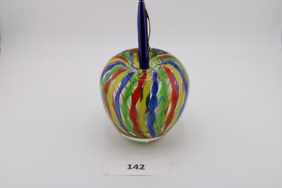 Vintage Handblown Glass, Pencil Holder