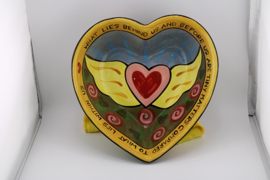 Hearts Desire hand painted dish