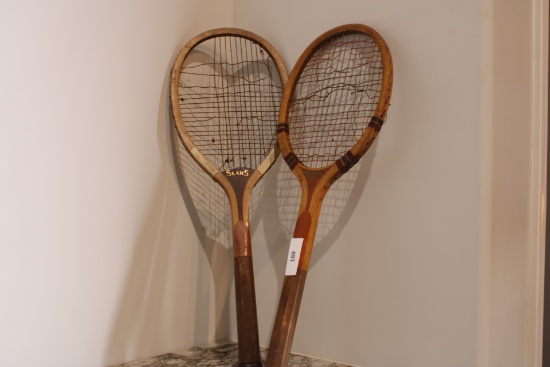 Vintage Tennis Racquets, Sears and Narragansett .