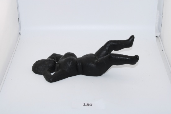 19th Century American "Naughty Nellie" Cast Iron Boot Jack 9.5” Long & 2lb.