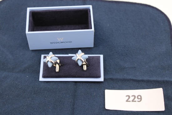 Wedgwood Cufflinks. Chelsea Star