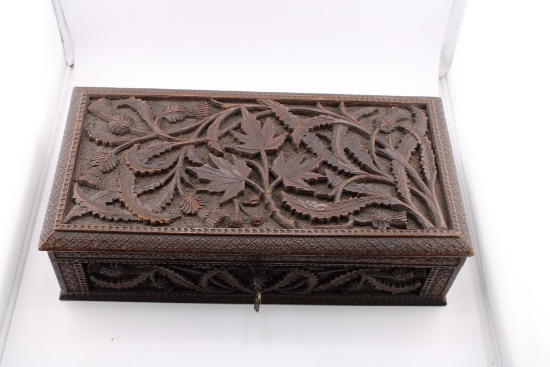 Wooden Trinket Box with key