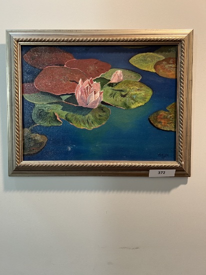 Water Lily, signed by College