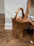 Hand Carved Wood Vase