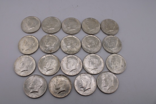19 JFK Silver Half Dollars 1964