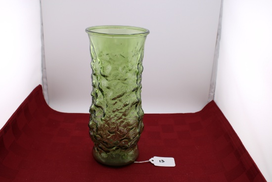 EO Brody Avocado Green Crinkle Vase