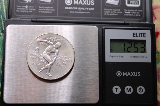 1970 Panama Silver 5 Balboas