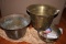 3 Brass Planters