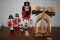 German Pyramid with Candles and 6 Nutcrackers
