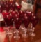 11 Ruby Glass Wine Goblets