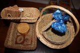 Lot of Baskets and Coasters