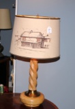 Old Country Shop Table Lamp and Table