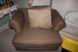 Pair of Oversized Chairs and Ottoman
