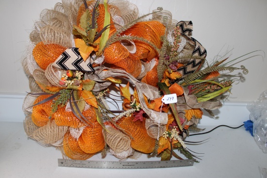 Fall Wreath 2 Scarecrow Planter DÃ©cor