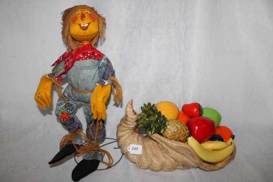 Annalee Scarecrow and Ceramic Conrecopia (see notes)