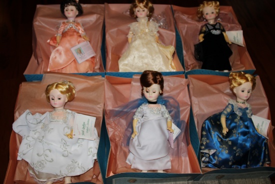Madame Alexander First Lady Dolls Servies V. Ida McKinley, Edith Roosevelt, Helen Taft, Ellen Wilson