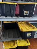 7 Black 27 gallon totes.