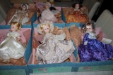 Madame Alexander First Lady Dolls from Servies VI. Six dolls, Martha Washington, Abigail Adams, Mart