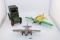 Vintage Toys Hubley Kiddie Toy Planes, Lever Action Propelled Car