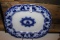 Very Large Flow Blue Stone China platter. 19x15.5