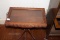 Antique Mahogany Tea Table with Removable Glass Tea Tray