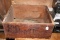 Vintage Chew Golden Thread Fine Cut tobacco wood box. 22.5x18.5x10.5