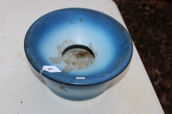 Vintage Blue Enamel Mixing Bowl