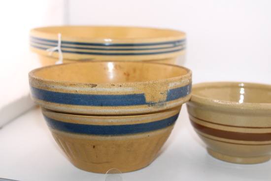 Yellow Ware Bowls Lot