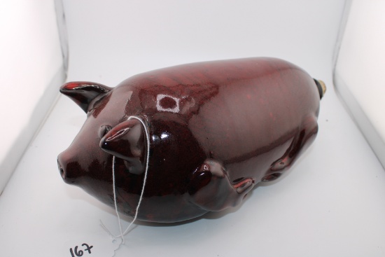 Folk Art Whiskey Flask