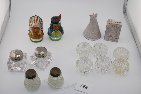 Vintage Salt & Pepper Shakers and 6 Salt Cellars