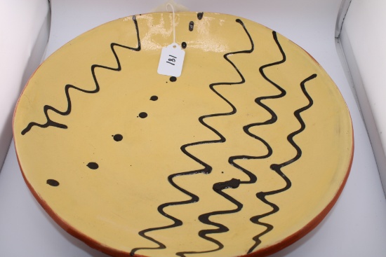 Black Design Pottery Platter